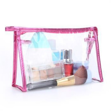 Bolsa de cremallera de bolsa cosmética transparente cosméticos portátiles